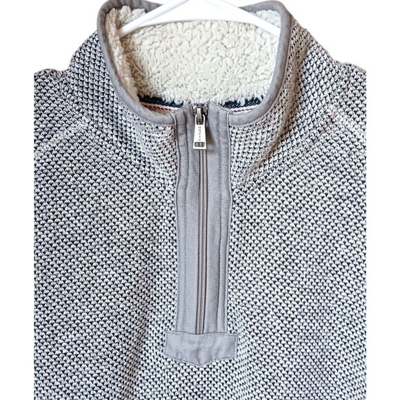 Orvis Men’s Quarter Zip Gray Brighton Sherpa Lined Pullover Sweater Sz XL Jacket - Picture 4 of 8